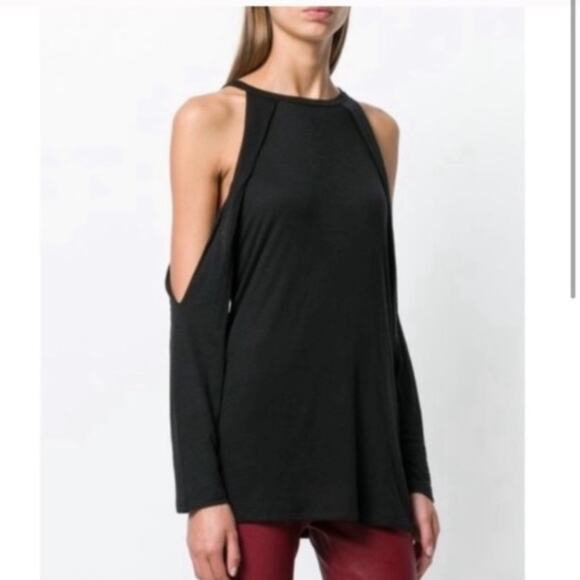 NWT IRO Camna slit sleeve cold shoulder top - Picture 2 of 9